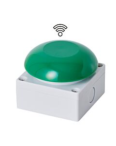 bouton-poussoir champignon vert avec &eacute;metteur